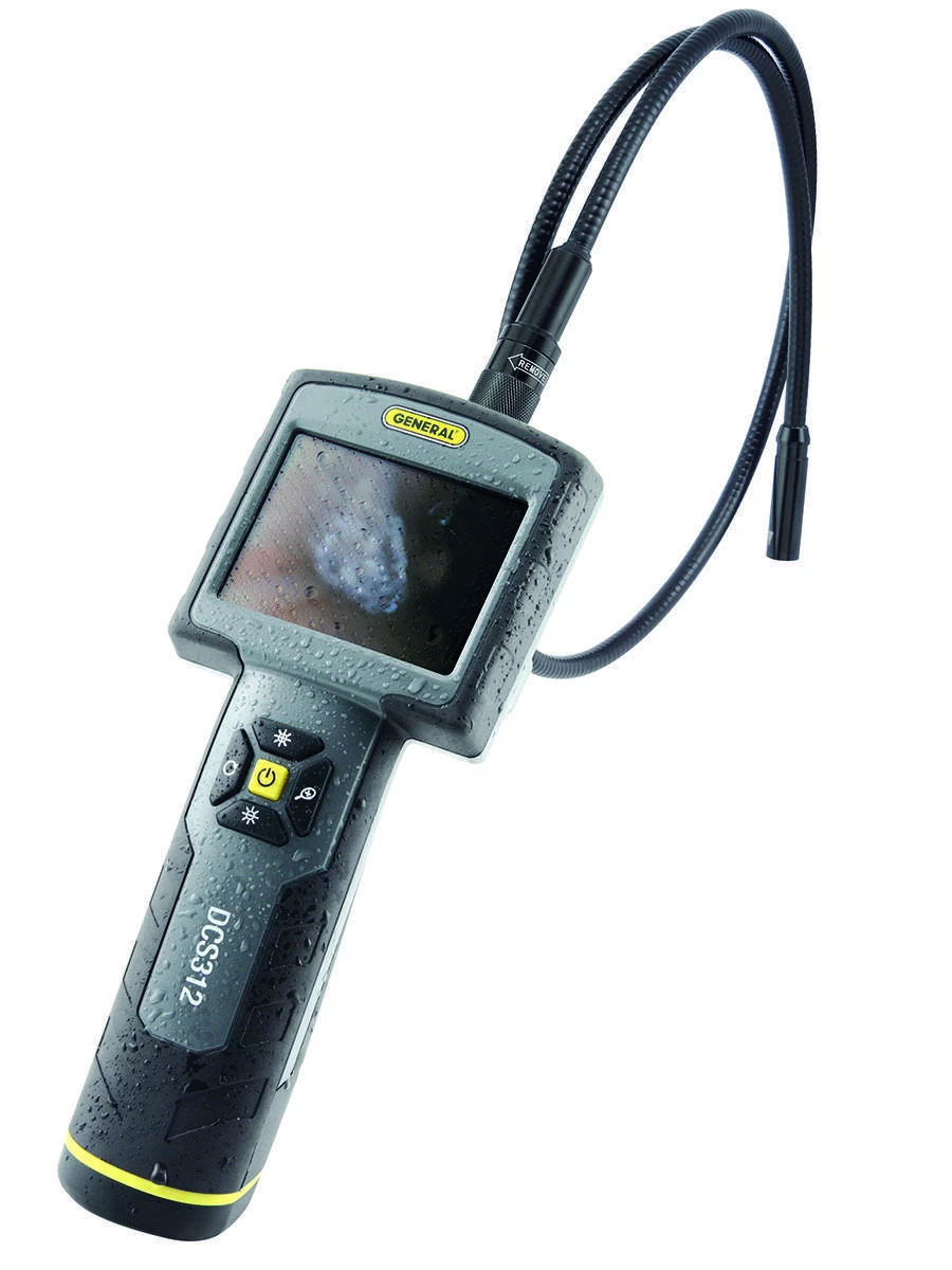 Rugged Video Inspection Camera/Borescope with 3.5 in. Screen and 12mm Probe