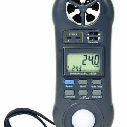 Air Speed-Temperature-Humidity-Light Meter with "K" Port