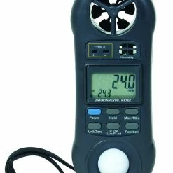 Air Speed-Temperature-Humidity-Light Meter with "K" Port and Deluxe Case