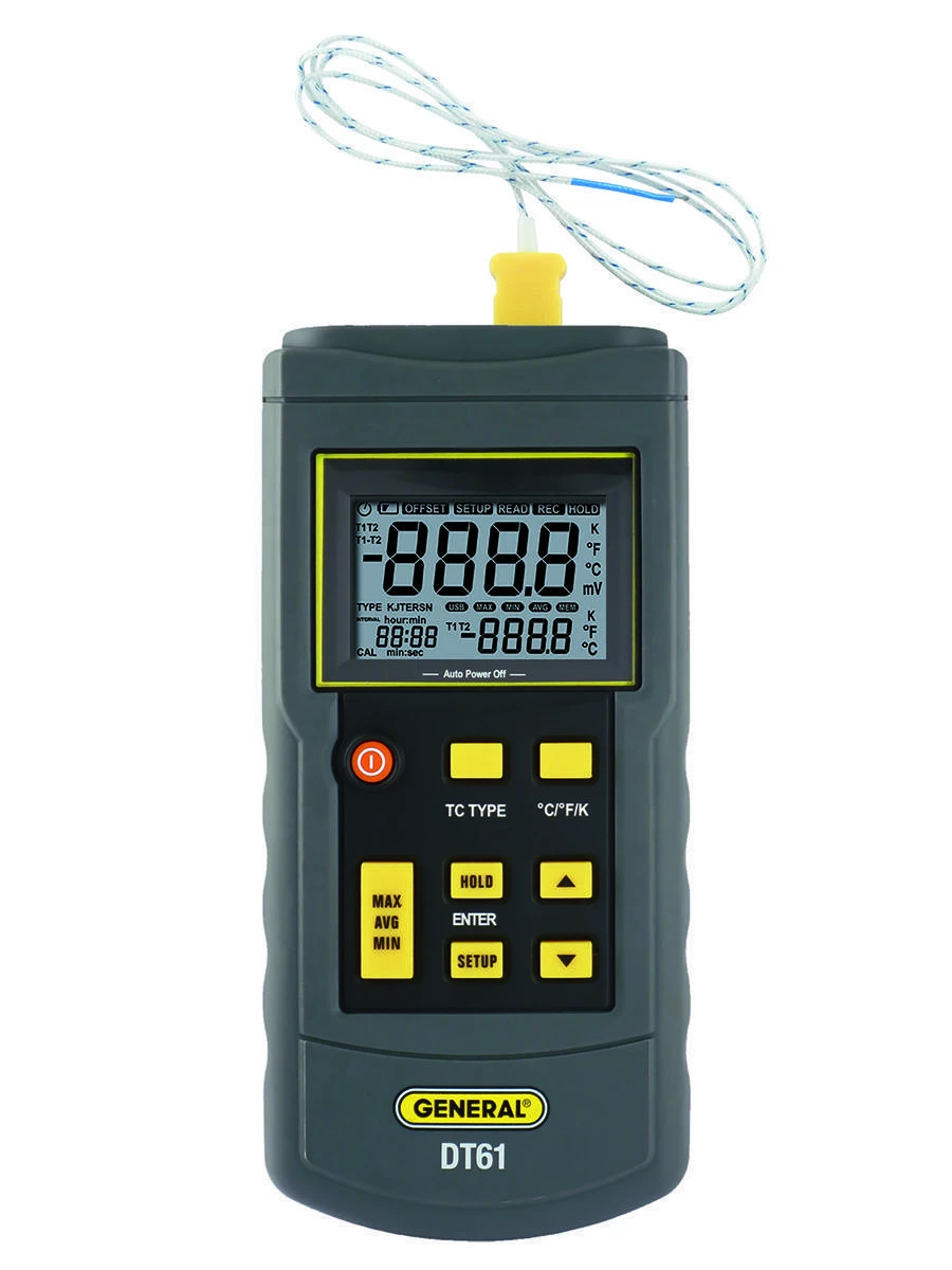 Rugged One-Channel Thermocouple Thermometer