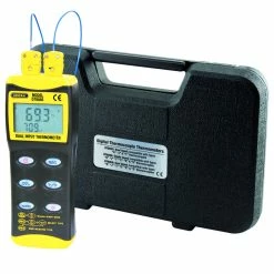 Two-Channel Types "K", "J", "R", "S" and "E" Thermocouple Thermometer