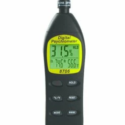 Calibratable 4-Function Digital Psychrometer with Jack for External Probe