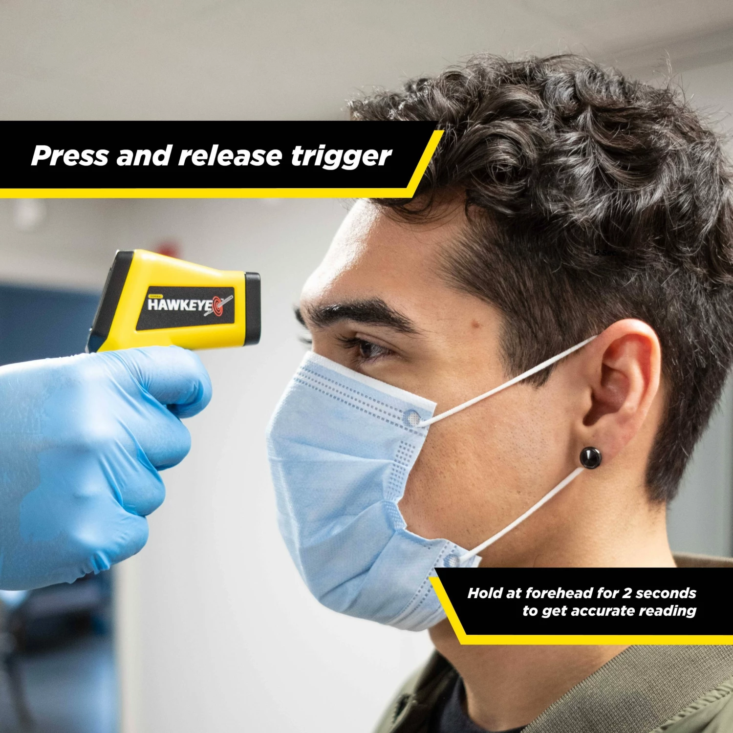 Hawkeye Hand-Held Infrared Thermometer | Non-Contact Human Body Temperature Readings - Image 5