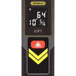 LDM2, 65' Compact Laser Measure, Continuous Measurement, Hi-Visibility, White On Black Screen