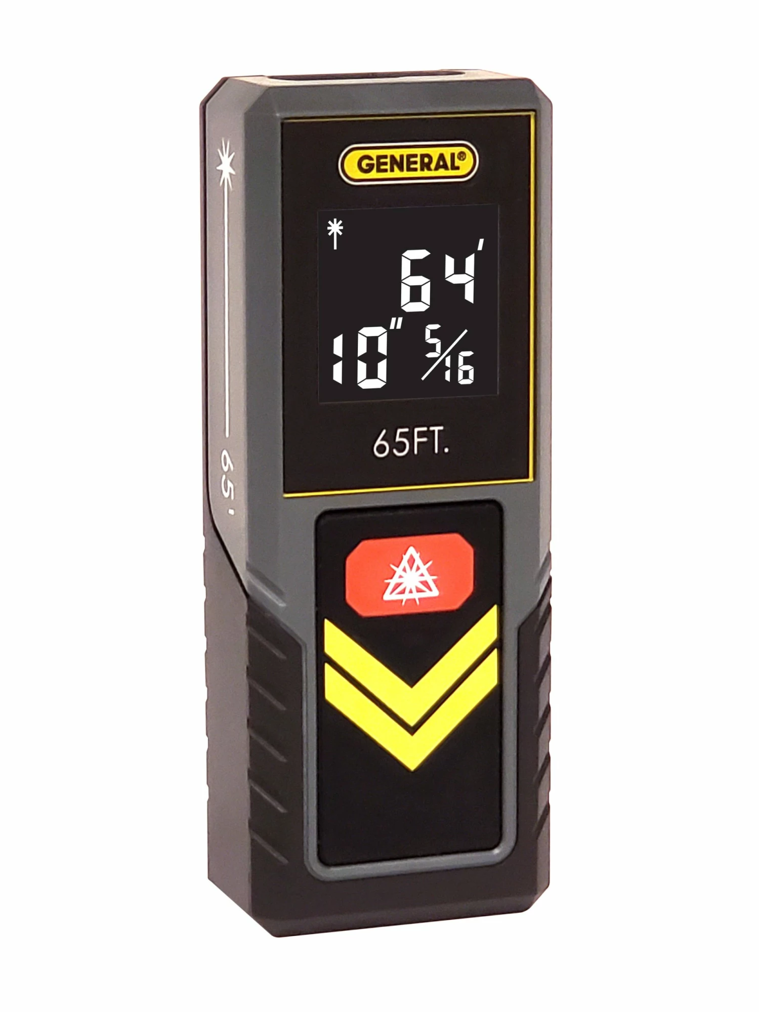 LDM2, 65' Compact Laser Measure, Continuous Measurement, Hi-Visibility, White On Black Screen - Image 2