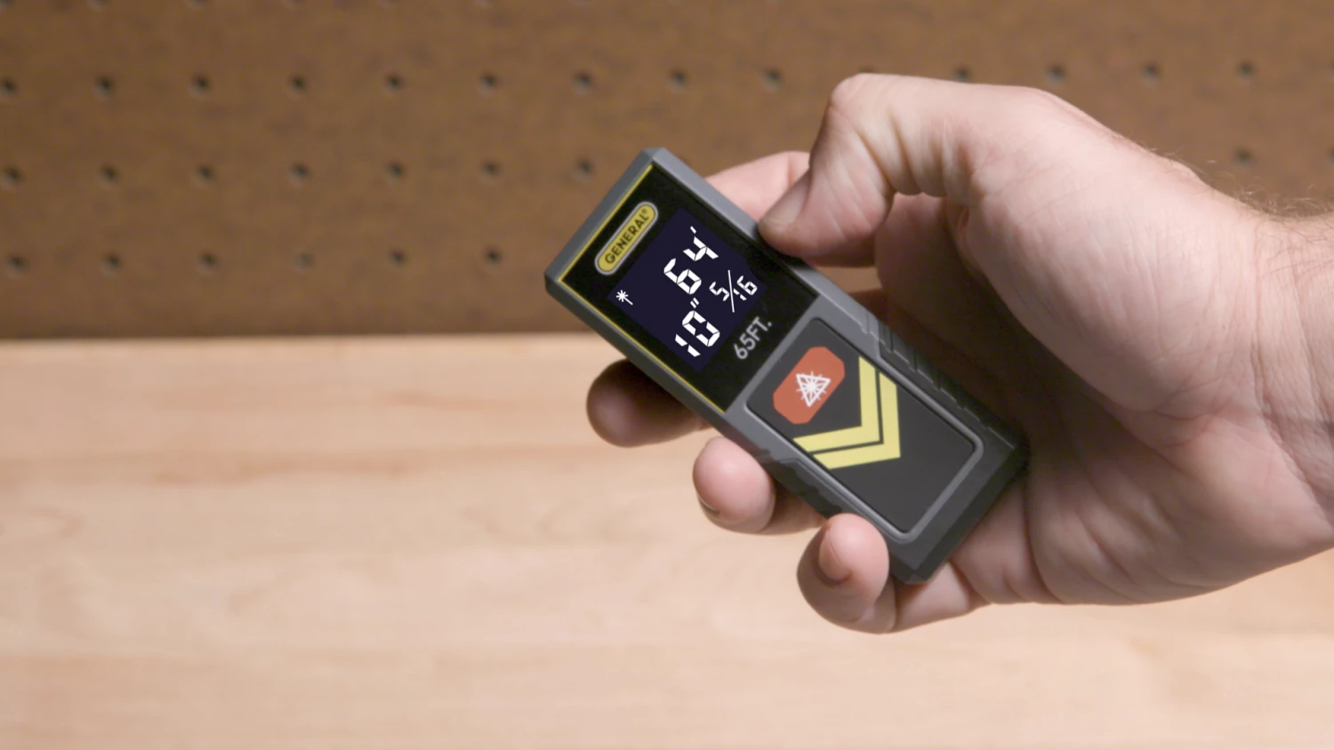 LDM2, 65' Compact Laser Measure, Continuous Measurement, Hi-Visibility, White On Black Screen - Image 5