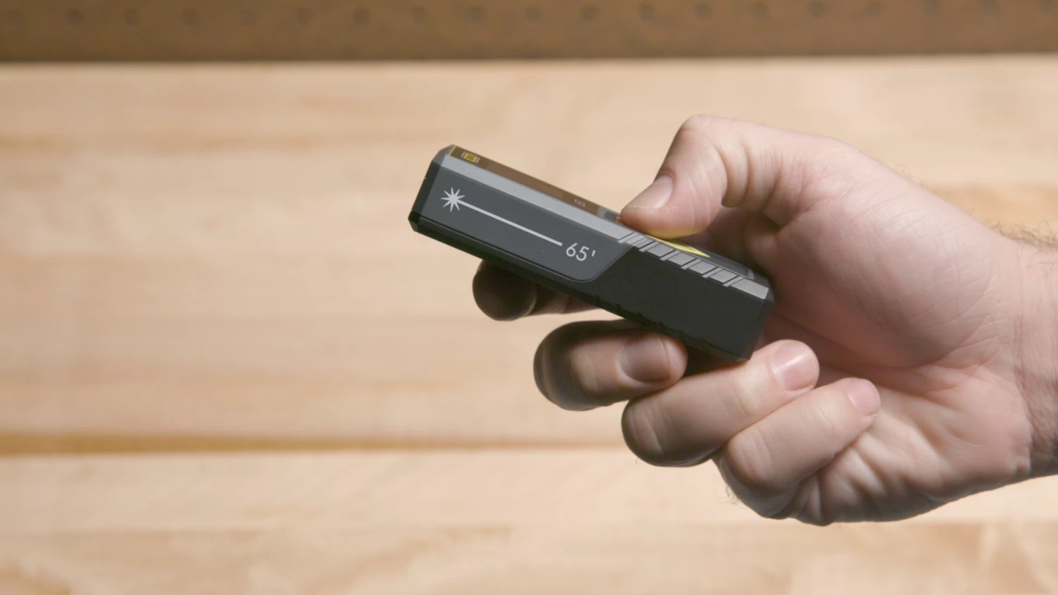 LDM2, 65' Compact Laser Measure, Continuous Measurement, Hi-Visibility, White On Black Screen - Image 6