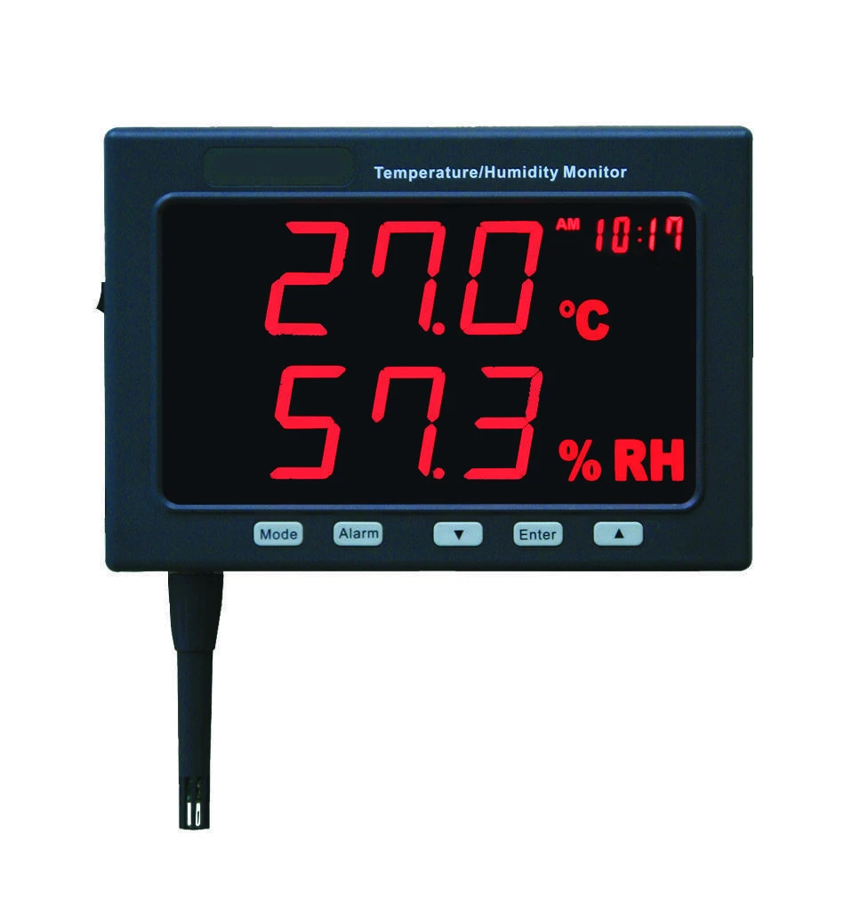 Calibratable Data Logging Temperature-Humidity Monitor with Jumbo LED Display