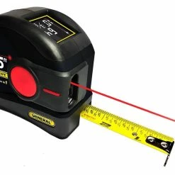 2-in-1 65 Foot Laser Tape Measure with Digital, Black