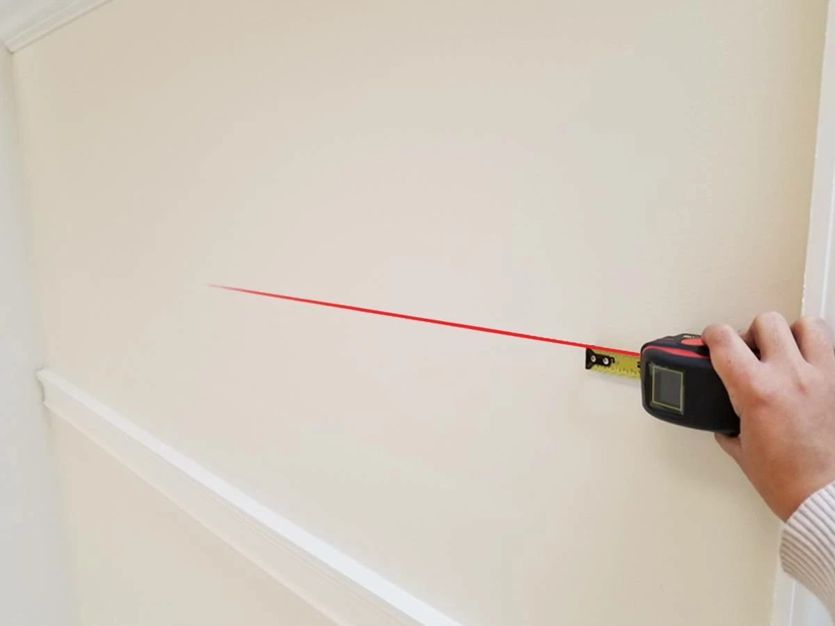2-in-1 65 Foot Laser Tape Measure with Digital Display, Red - Image 4