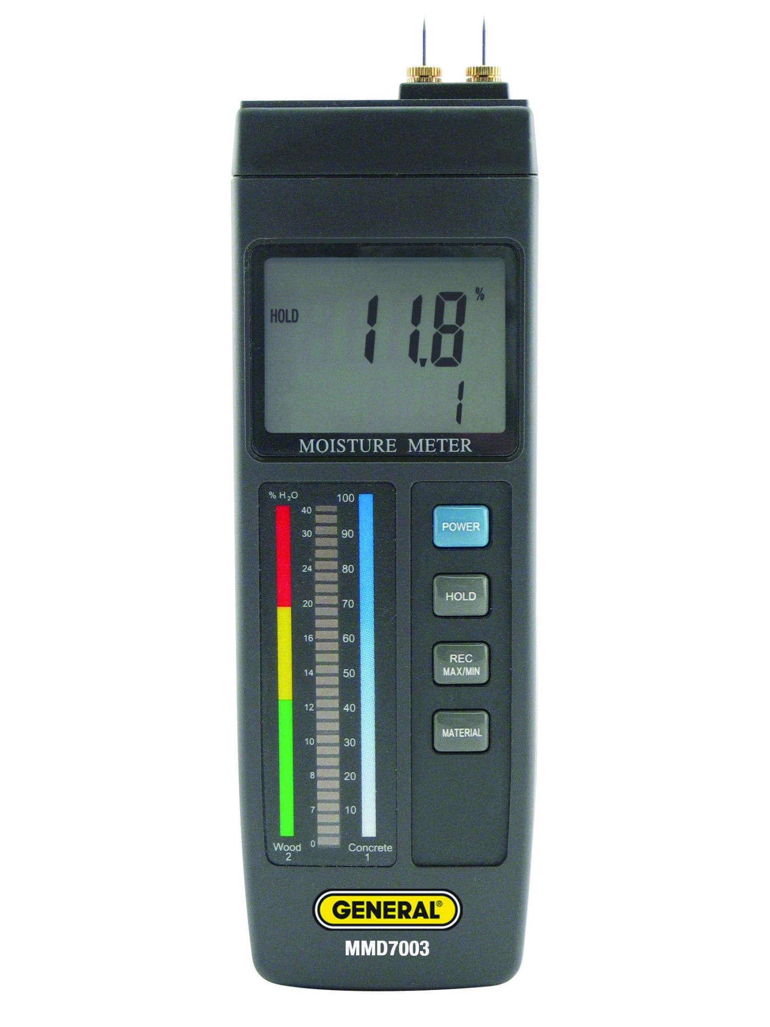 Pin-Type LCD Moisture Meter with LED Bar Graph