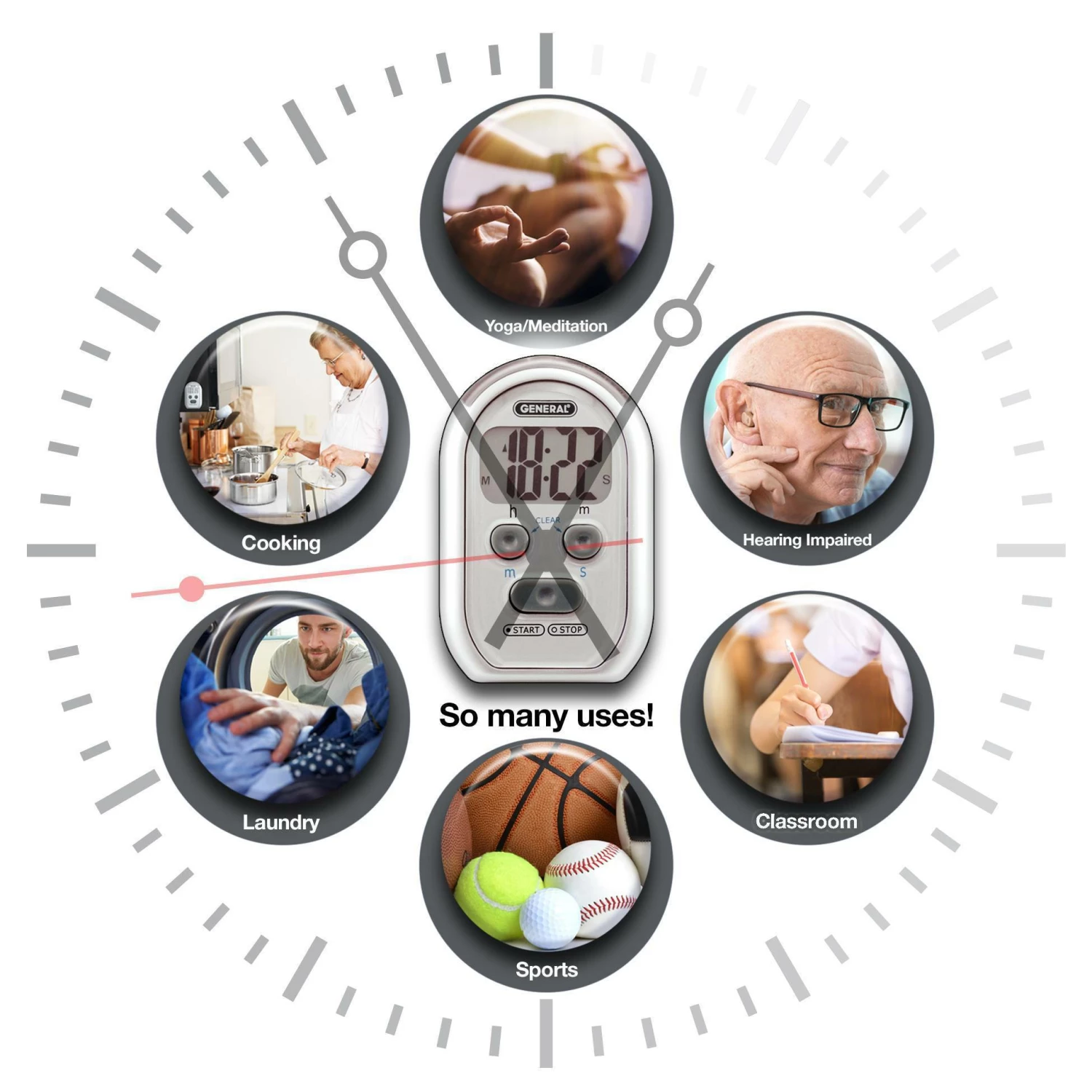 3-in-1 Timer for Vision, Hearing Impaired, Loud Environments, Classroom - Image 6