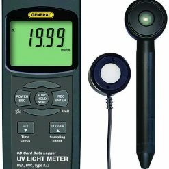 UVA-UVC Light Meter with Excel-Formatted Data Logging SD Card and "K/J" Port